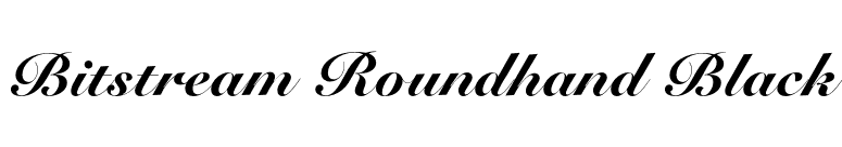 Bitstream Roundhand Black font preview