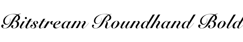 Bitstream Roundhand Bold font preview
