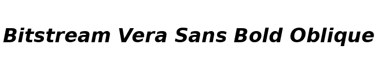 Bitstream Vera Sans Bold Oblique font preview