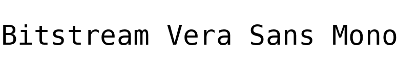 Bitstream Vera Sans Mono font preview
