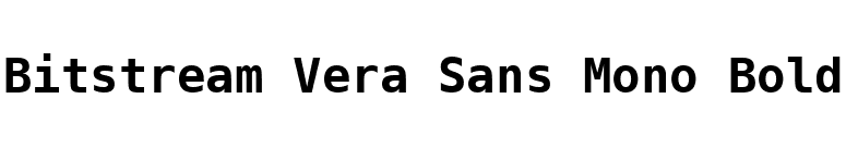 Bitstream Vera Sans Mono Bold font preview