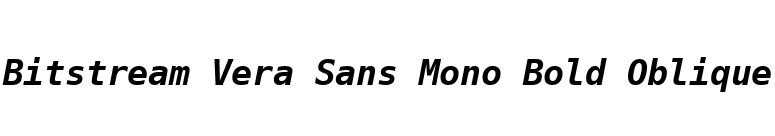 Bitstream Vera Sans Mono Bold Oblique font preview