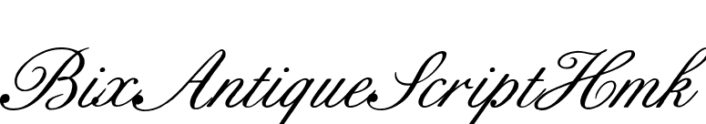 BixAntiqueScriptHmk font preview
