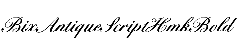 BixAntiqueScriptHmkBold font preview