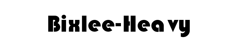 Bixlee-Heavy font preview