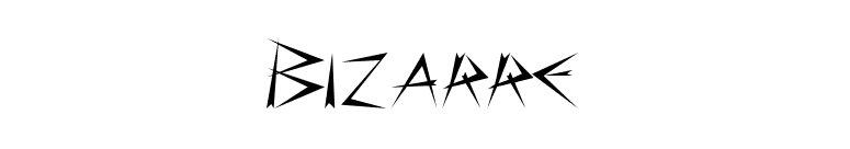 Bizarre font preview