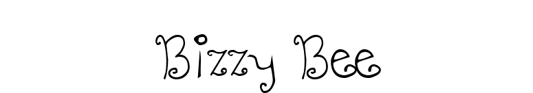 Bizzy Bee font preview