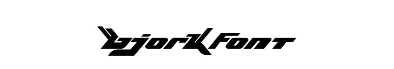 BjorkFont font preview