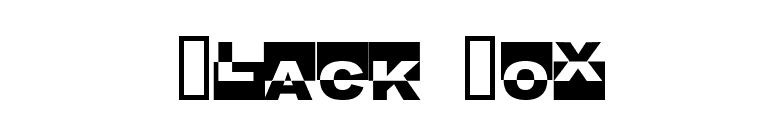 Black Box font preview