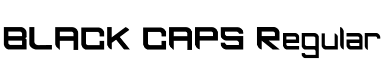BLACK CAPS Regular font preview