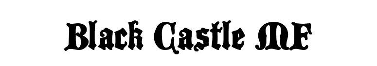Black Castle MF font preview