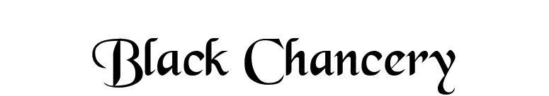 Black Chancery font preview