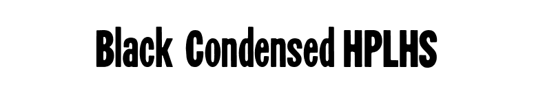 Black Condensed HPLHS font preview