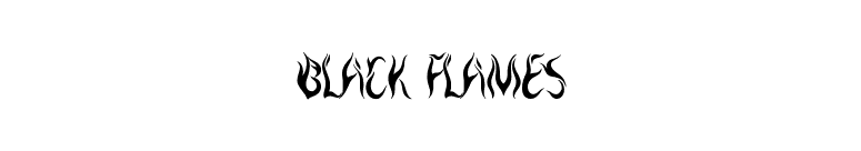 Black Flames font preview