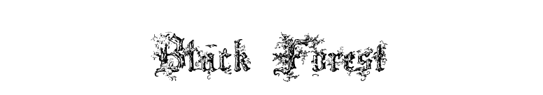 Black Forest font preview
