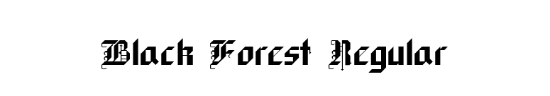 Black Forest Regular font preview