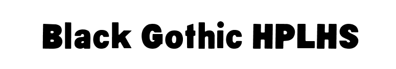 Black Gothic HPLHS font preview