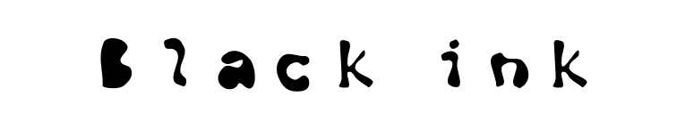 Black ink font preview