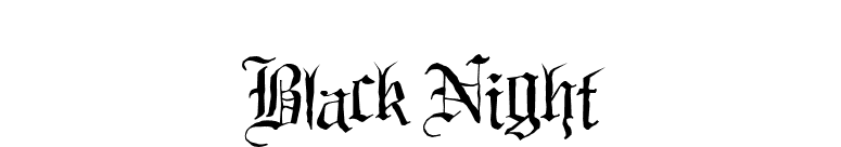 Black Night font preview