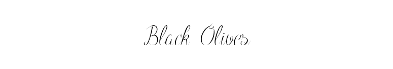 Black Olives font preview