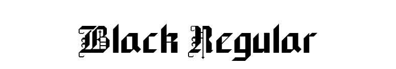 Black Regular font preview