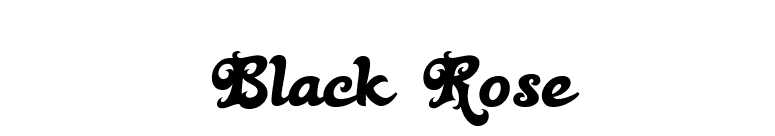 Black Rose font preview