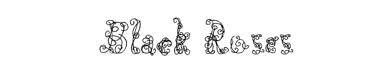 Black Roses font preview