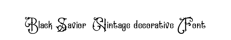 Black Savior _Vintage decorative Font font preview