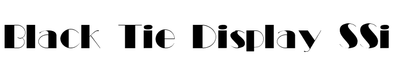 Black Tie Display SSi font preview