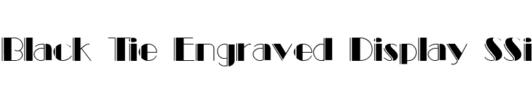 Black Tie Engraved Display SSi font preview