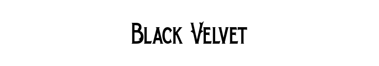 Black Velvet font preview