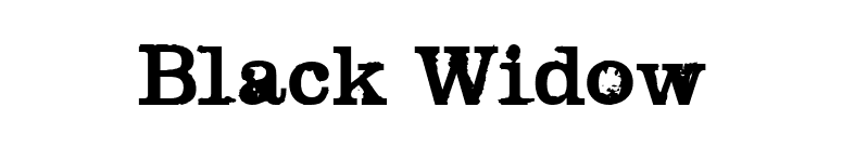 Black Widow font preview