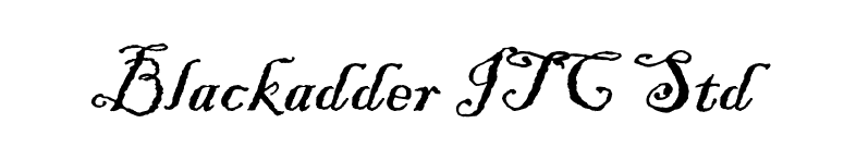 Blackadder ITC Std font preview