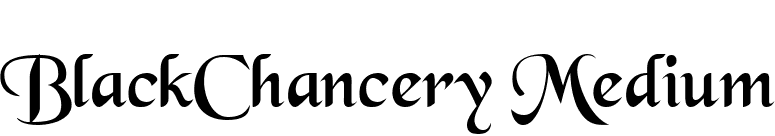 BlackChancery Medium font preview