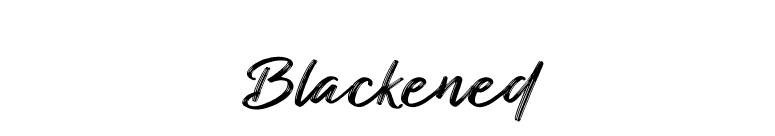 Blackened font preview