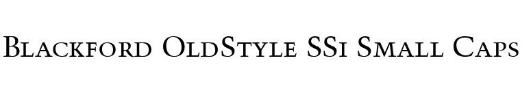 Blackford OldStyle SSi Small Caps  font preview
