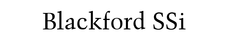 Blackford SSi font preview