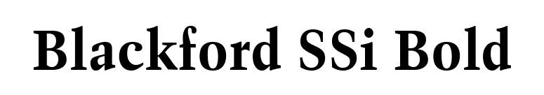Blackford SSi Bold font preview