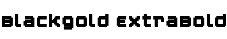 Blackgold ExtraBold font preview