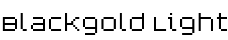 Blackgold Light font preview