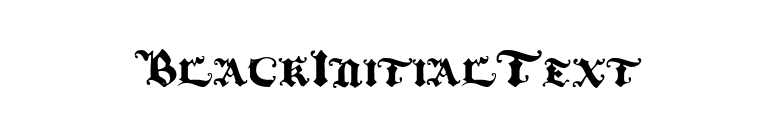 BlackInitialText font preview