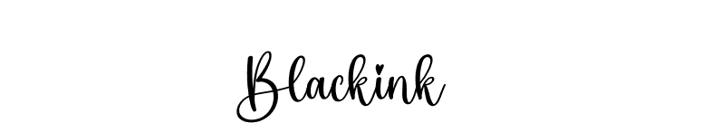 Blackink font preview