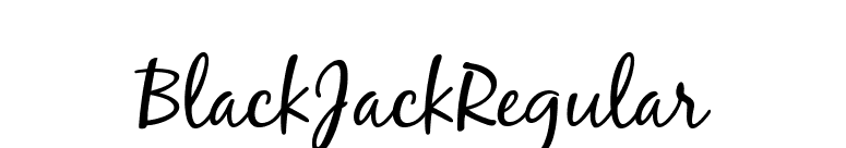 BlackJackRegular font preview