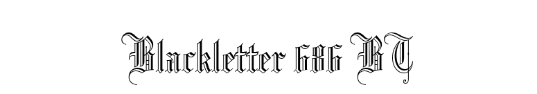 Blackletter 686 BT font preview