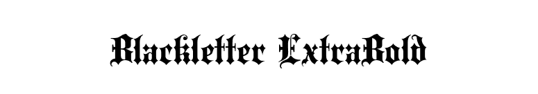 Blackletter ExtraBold font preview