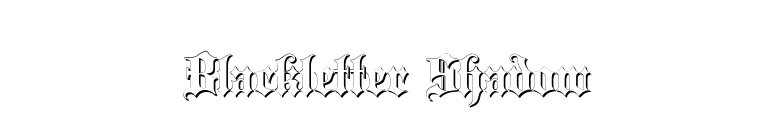 Blackletter Shadow font preview