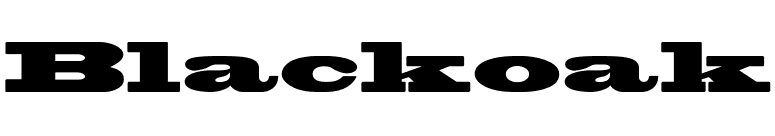 Blackoak font preview