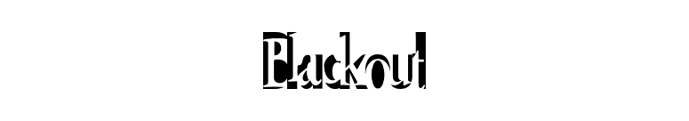 Blackout font preview