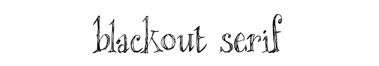 blackout serif font preview