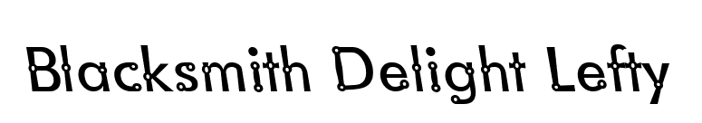 Blacksmith Delight Lefty font preview